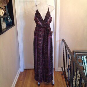 NWOT Free People Wide Leg Pants Patterned Boho Jumpsuit 4